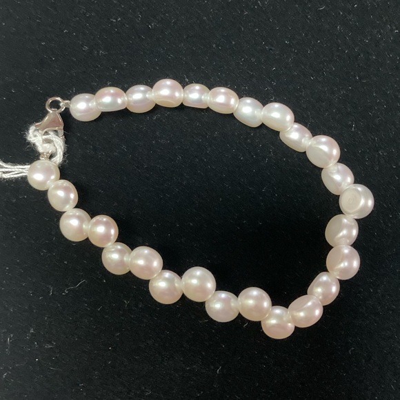 Freshwater Pearl bracelet. 925 silver clasp - Picture 1 of 7